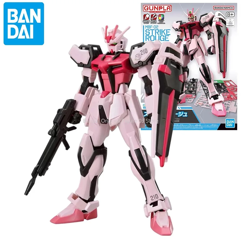 

In Stock BANDAI ANIME GUNPLA 1/144 ENTRY GRADE EG Strike Rouge MBF-02 Gundam Assembly Plastic Model Kit Action Toys Figures Gift