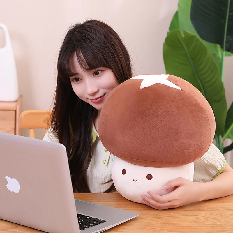 23/30/60CM Kawaii Mushroom Plush Dolls Simulation Plant Pillow Lovely Toys for Home Decor Sleeping Cushion Stuffed Soft Dolls