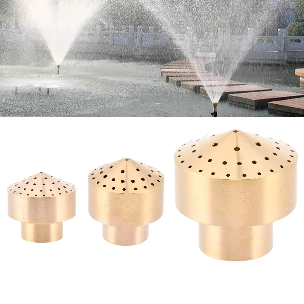 

1 шт., латунная насадка для фейерверка, фонтана, 1/4 дюйма, 1/2 дюйма, 3/4 дюйма, 1 дюйм, разбросающий спринклер с внутренней резьбой для садового пруда, пейзажа