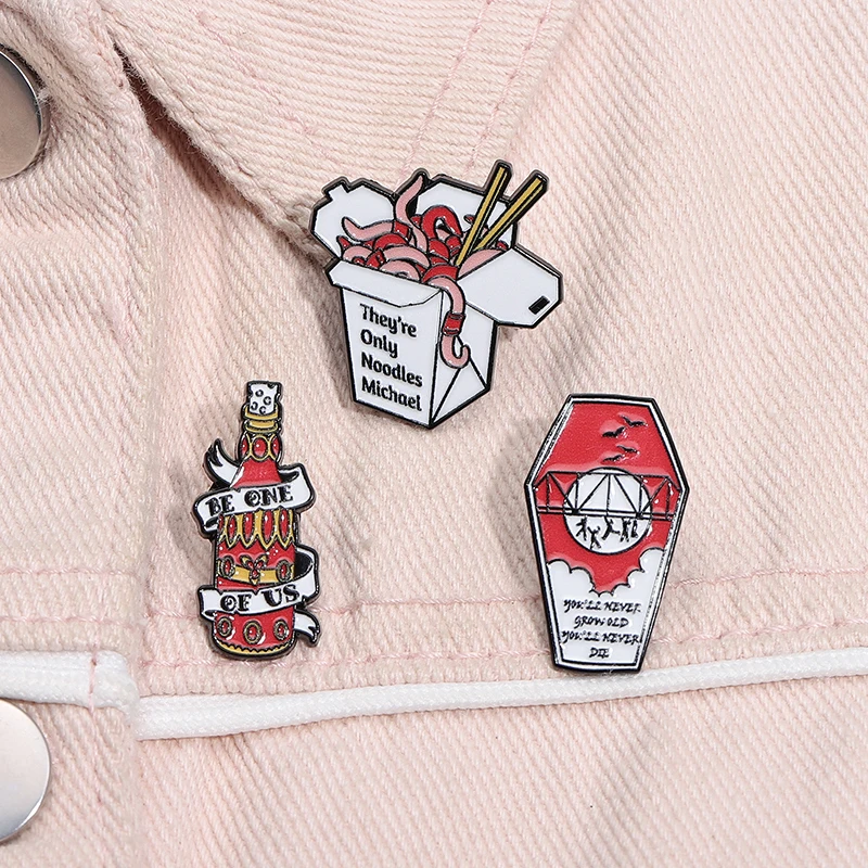 Cartoon Alloy Pins Cute Pizza Ice Cream Pin Metal Lapel Pin Shirts Bags Clothing Fashion Accessories Perfect Gifts For Friends