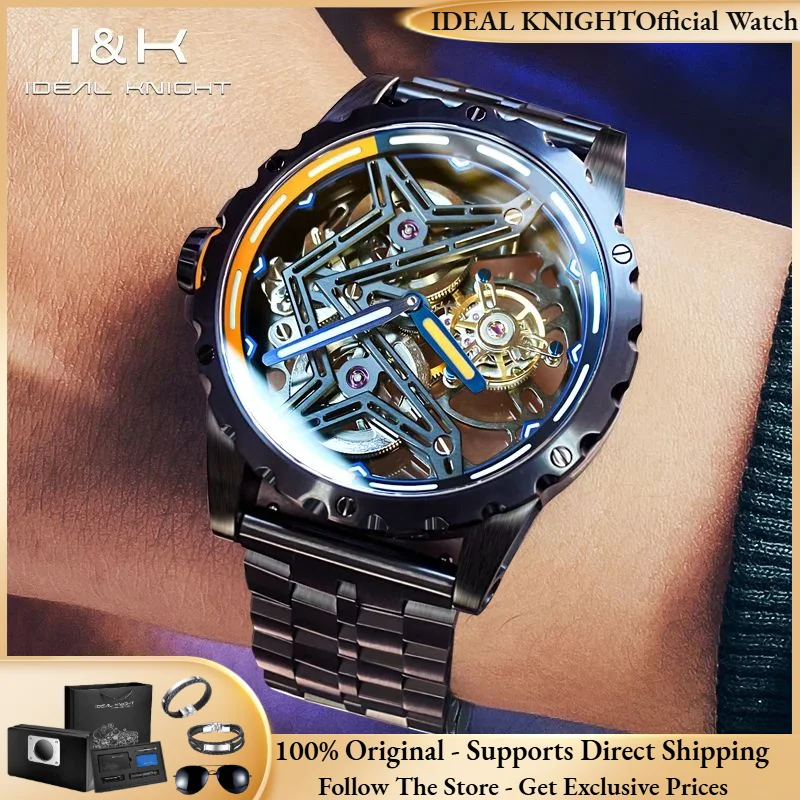 

IDEAL KNIGHT 6803 True Tourbillon Men Watch Limited Edition Great Wall Series Hollow Automatic Men Mechanical Watch Official