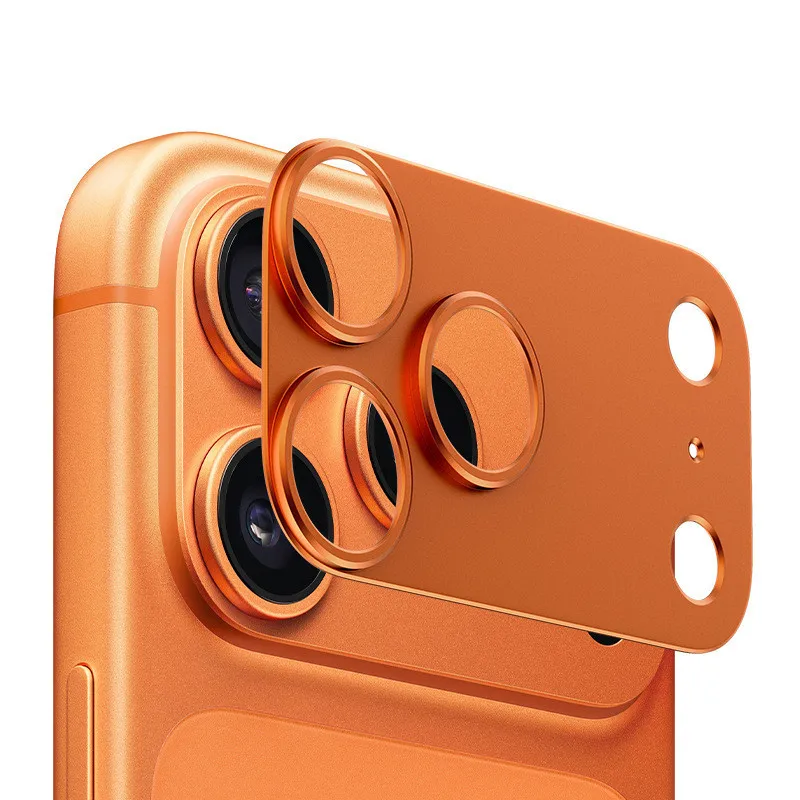 

Original Color Metal Camera Bezel Protector for iPhone 17 Pro Max Air 17Pro Alloy 3D Protruding Lens Hollow Cover Ring Film