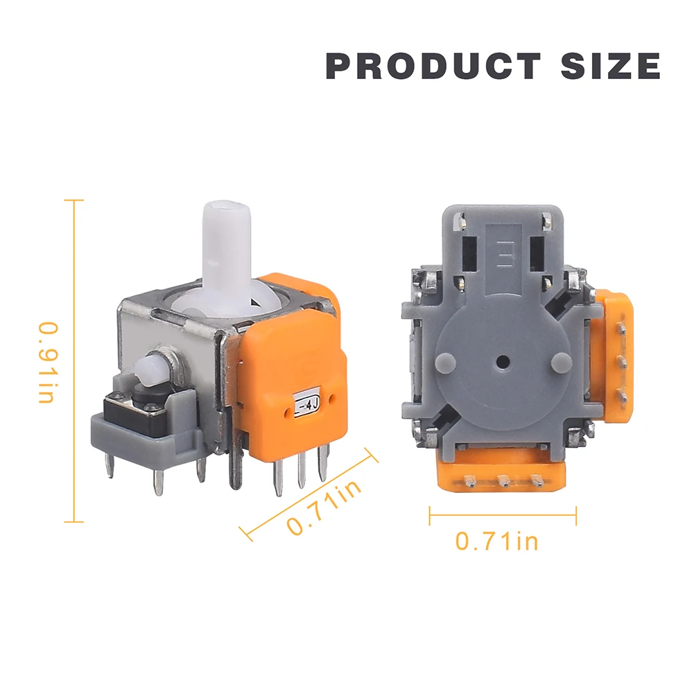 

10 шт. 3D-джойстики с эффектом Холла, аналоговые стики, модуль датчика без дрифта, запчасти для ремонта для PS4/5, Xbox/Switch