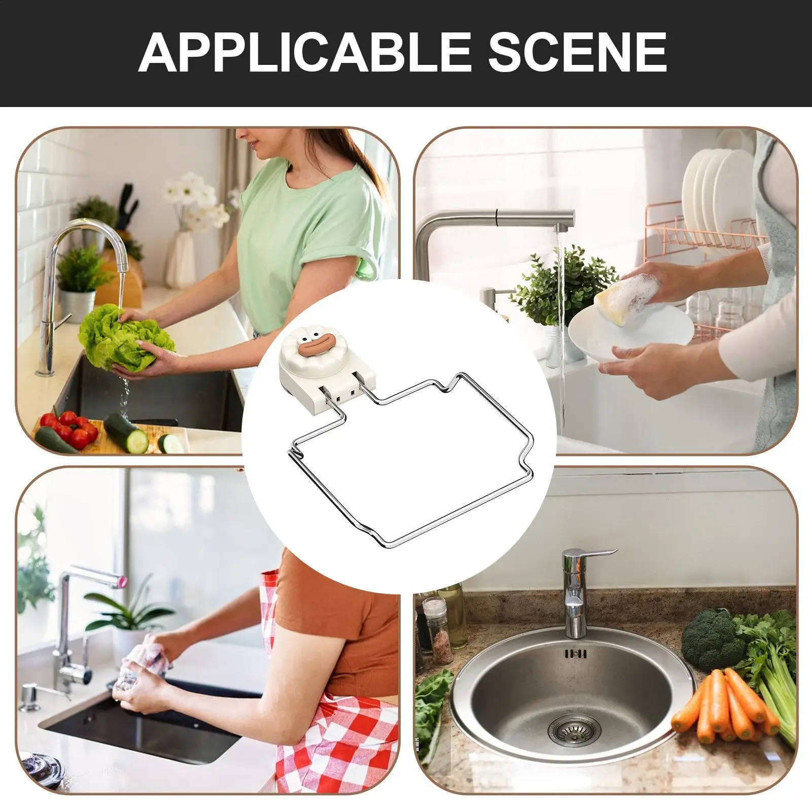 

Сетчатый фильтр для раковины, складной ловушка для сушки фруктов, держатель с 50-сетчатым мешком для домашней кухни, ванной комнаты, дома, овощей