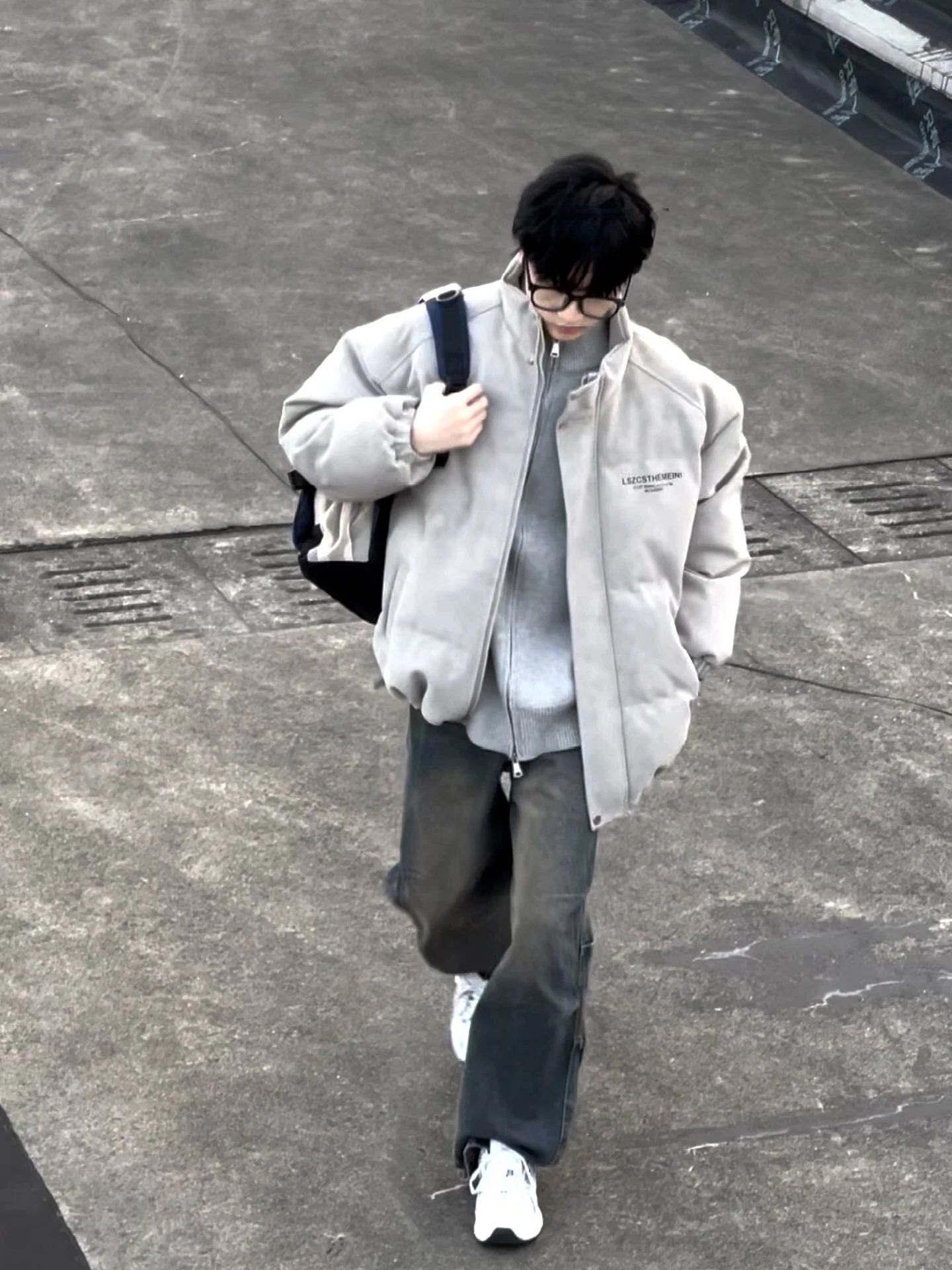 

Cleanfit American Style PU Leather Matte Waterproof down Jacket Men's Winter Fashionable Outerwear Casual Thickened Zipper Coat