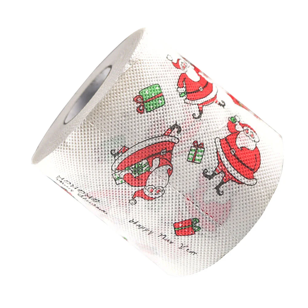 3 Pcs Tissue for Party Merry Christmas Napkin Xmas Santa Printed Paper Eco-friendly Toilet