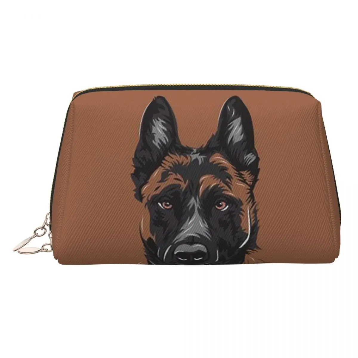 K9 Unit Malinois Belgian Shepherd Dog Women Cosmetic Bag Travel Makeup Organizer Pouch Toiletry Storage Dopp Kit Case