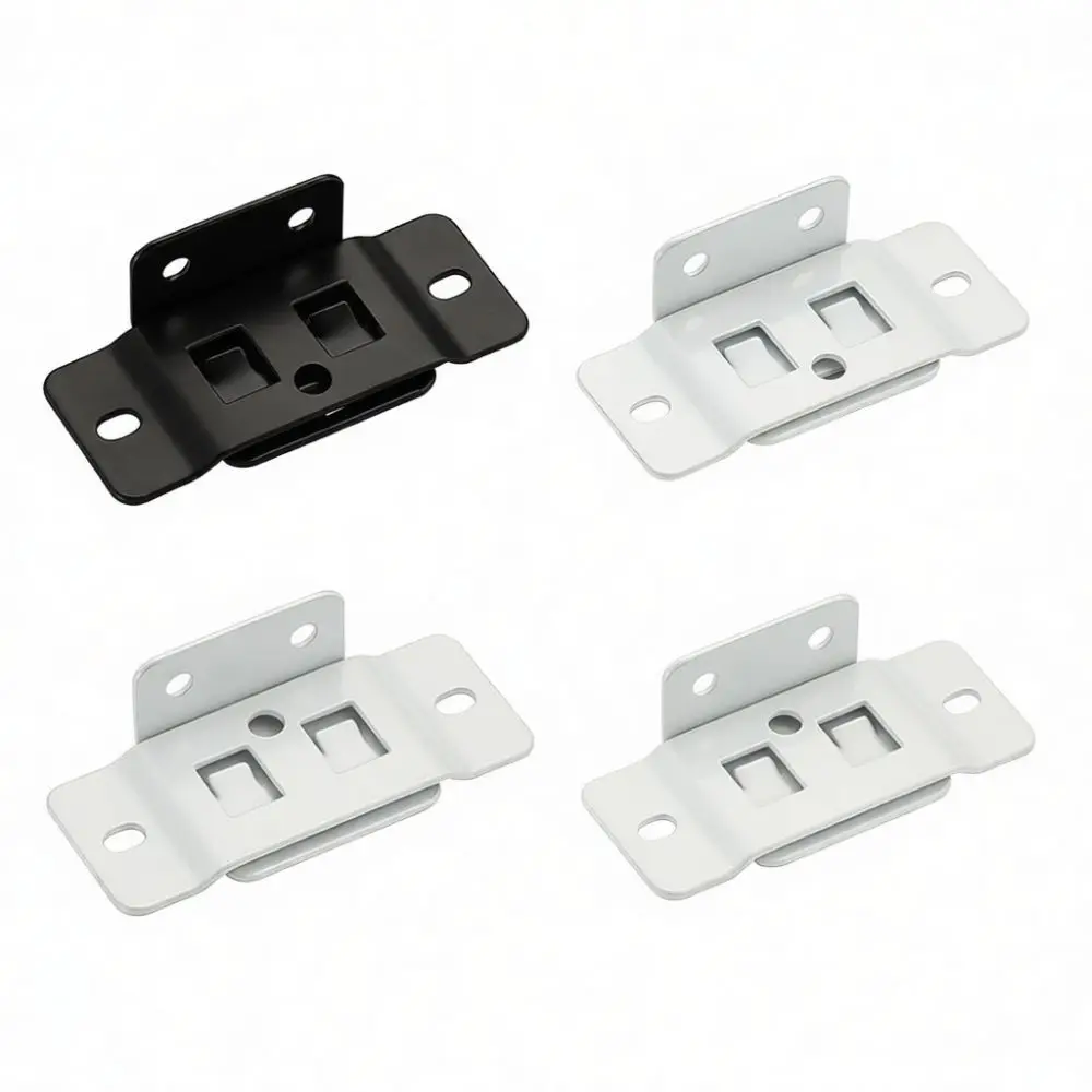 Two In One Corner Code Furniture Hardware Shelf Support Connector Cold Rolled Steel Bracket Cabinet Wood Board Fastener Black