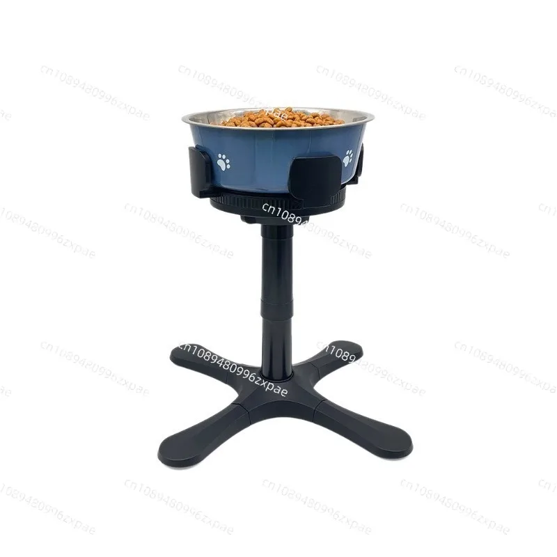 Pet Dog Bowl Stand, Adjustable Height, Anti-Tipping, High-Footed Inclined Bowl for Medium to Large Dogs