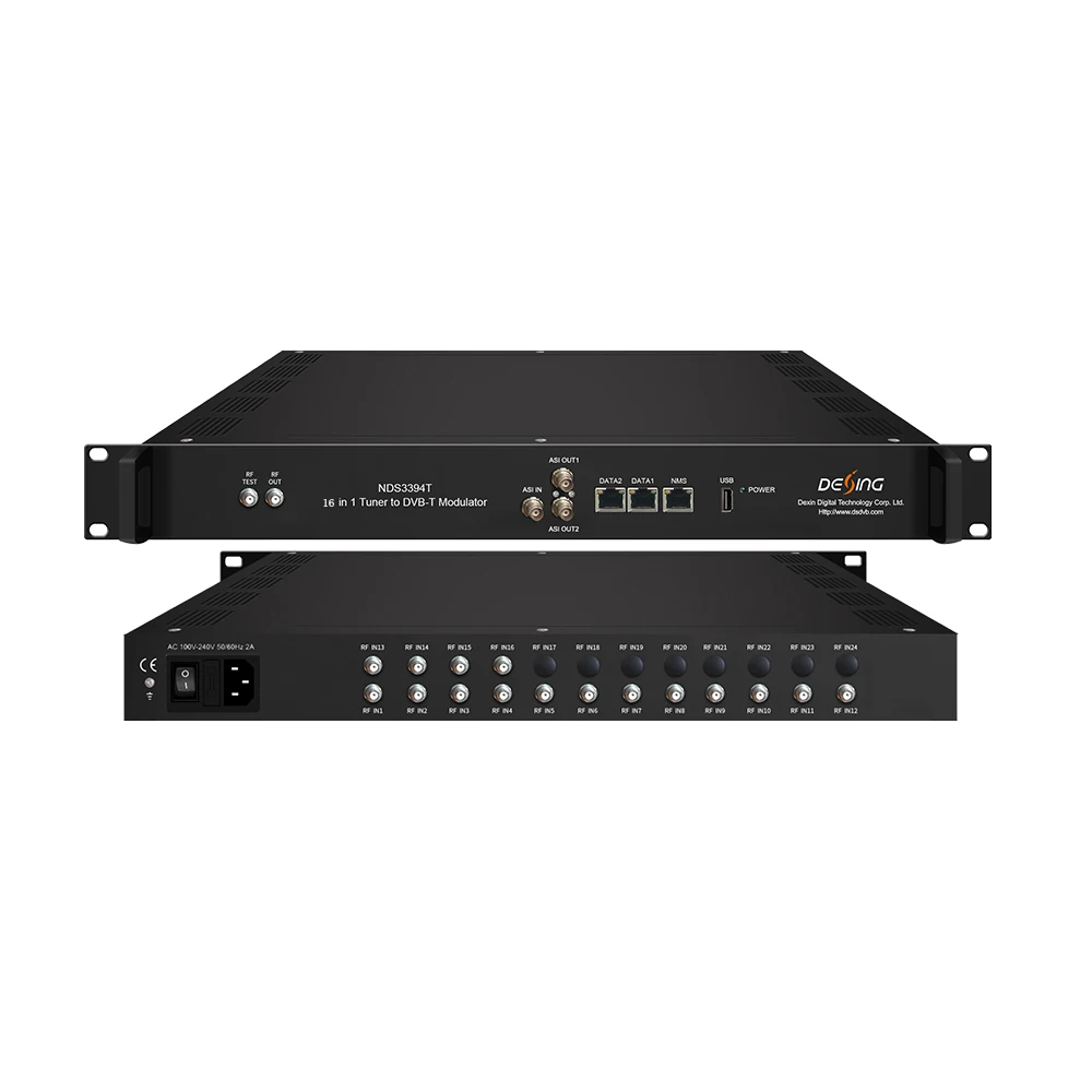 16 Channel Tuner To Rf Modulator  Tdt Dvb-t2 Dvb-s2 Atsc Isdb-t To Rf Dvb-t Dvb-c Isdbt Modulator Conversion Dvb Gateway