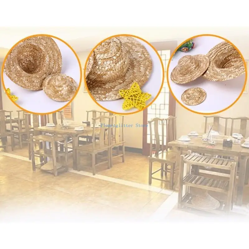 652B DIY pintura sombrero para niños sombrero paja paja trigo decoración artística creativa