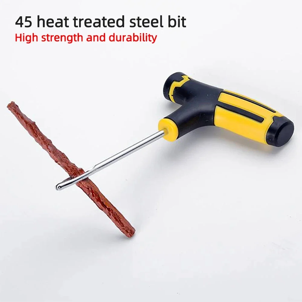 Universal Car Motorbike Bike Tubeless Tire Repair Kit Rubber Strips Plug Studding Set Quick Puncture Repair Tools