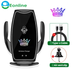 Eonline 2D Car Wireless Charger Air Vent Car Phone Holder Mount Fast Wireless Charging Station For iPhone Samsung Xiaomi