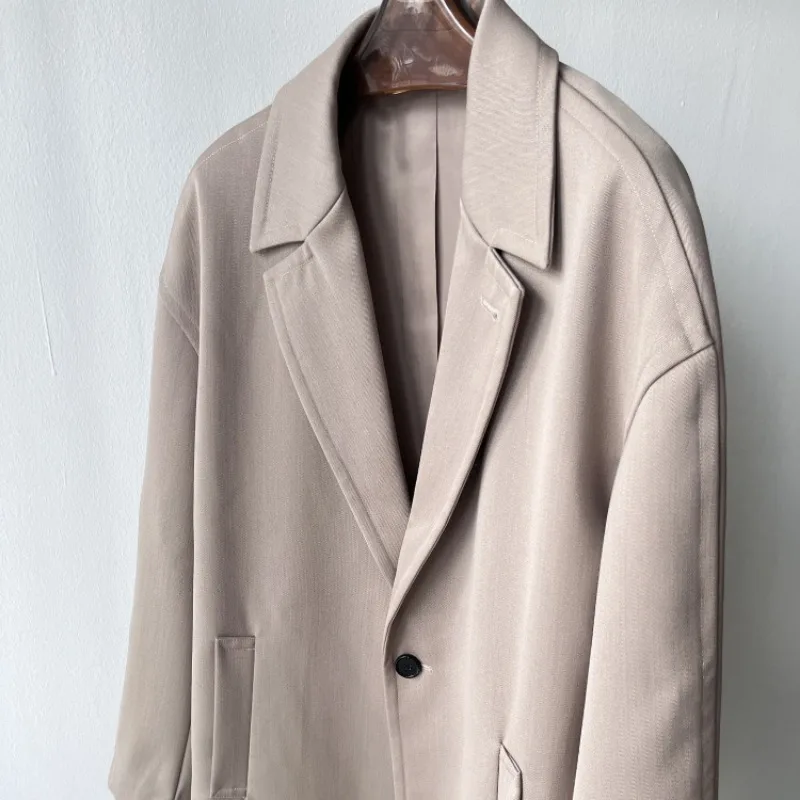 Nuovo cappotto da donna con giacca a vento di base classica con un bottone misto lana Twill autunno e inverno