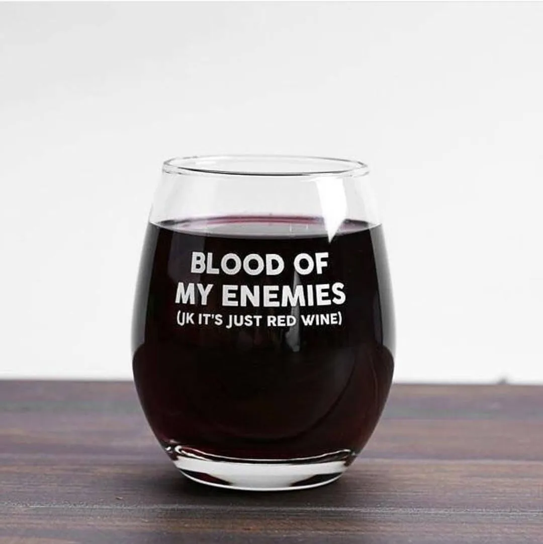 Стеклянная кружка для кофе и чая с надписью «кровь моих врагов» на 12 унций, лучший подарок для друзей