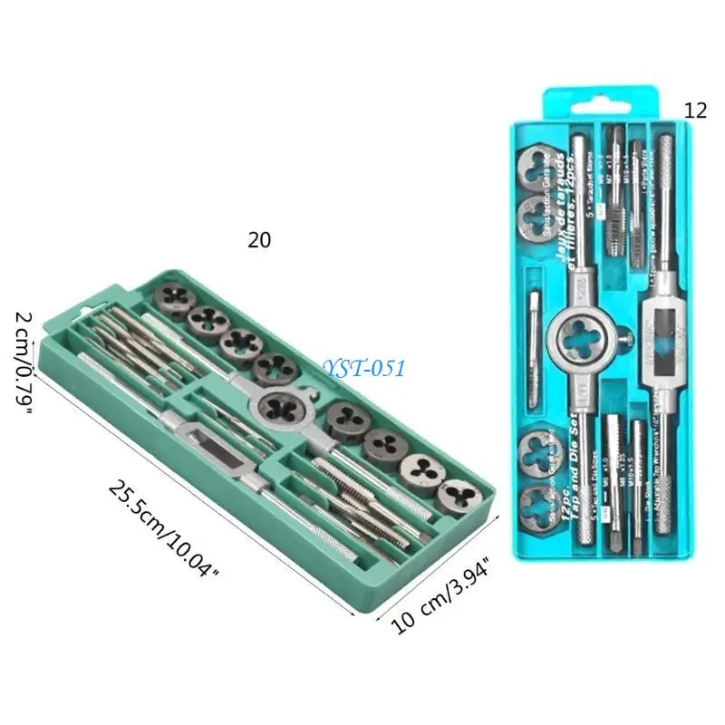 E15A Metric Hand Tap and Die Set Taper Reamer Mechanical Workshop Tools For Metalworking Metal Screwdriver Bit