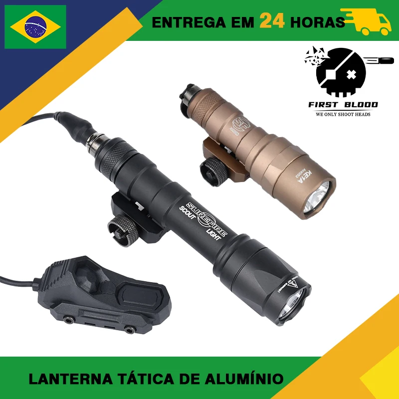 Lanterna tática Surefir SF M300 M600 Luz forte AXON Switch Fit 20mm Picatinny Rail Airsoft Jogo ao ar livre Lâmpada de brinquedo