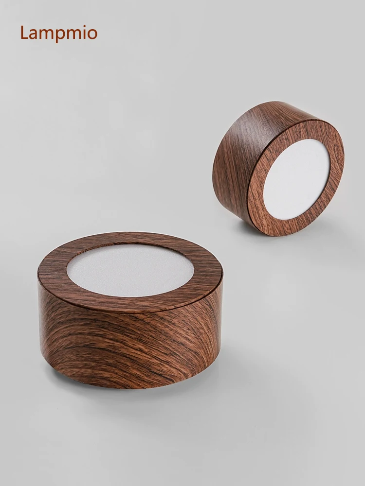 BOTIMI New Arrival Ceiling Mounted Aluminium LED Ceiling Lights Corridor Brown Round Metal Ceiling Lamp