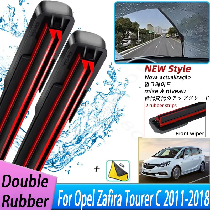 Car Wiper Blade For Opel Zafira Tourer C 32"+28"R 2011-2018 Front Window Washer Windscreen Windshield Wipers Blades Accessories