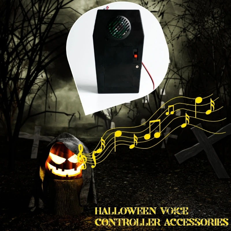 Interactive Voice Controlled Coffin Case Halloween Themed Sound Reactive Coffin with Colorful Lights for Scary Amusement