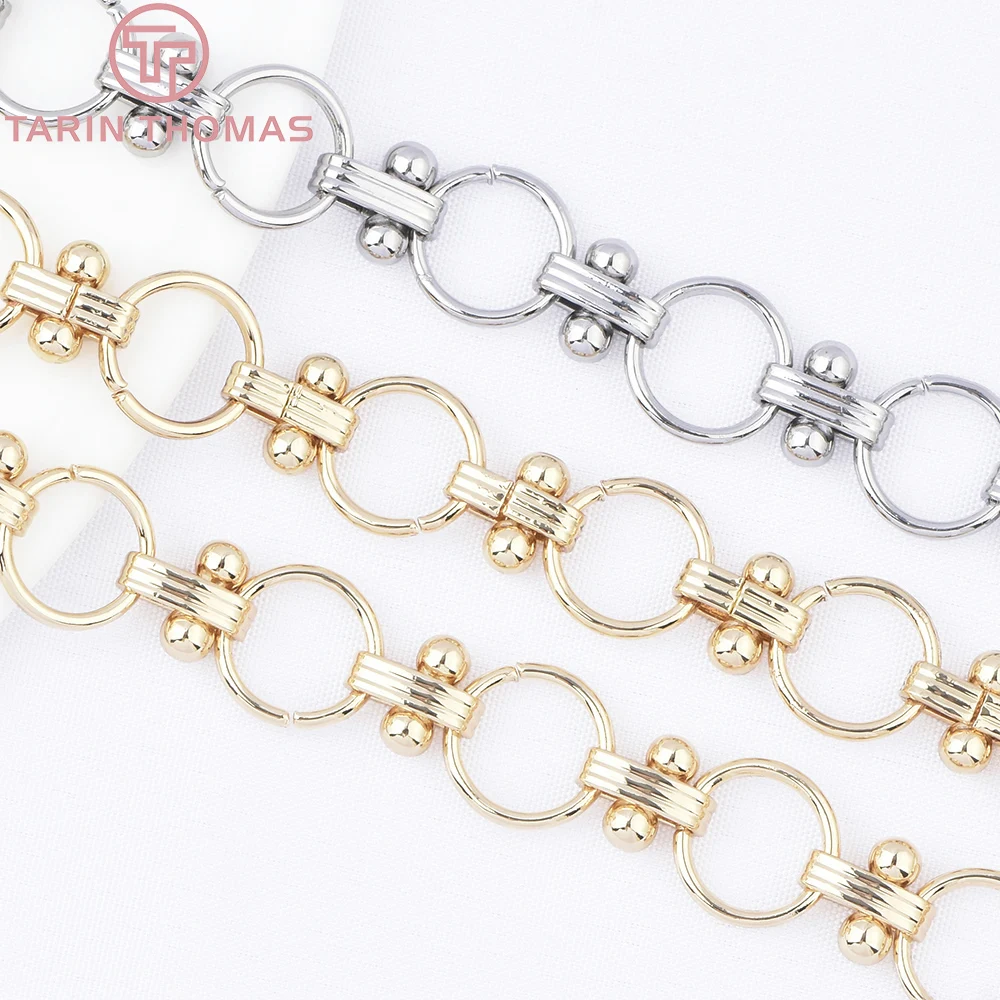 (9856) 1Meter 24K Gold Color Brass Necklace Chains Bracelet Chains High Quality DIY Jewelry Making Accessories Wholesales
