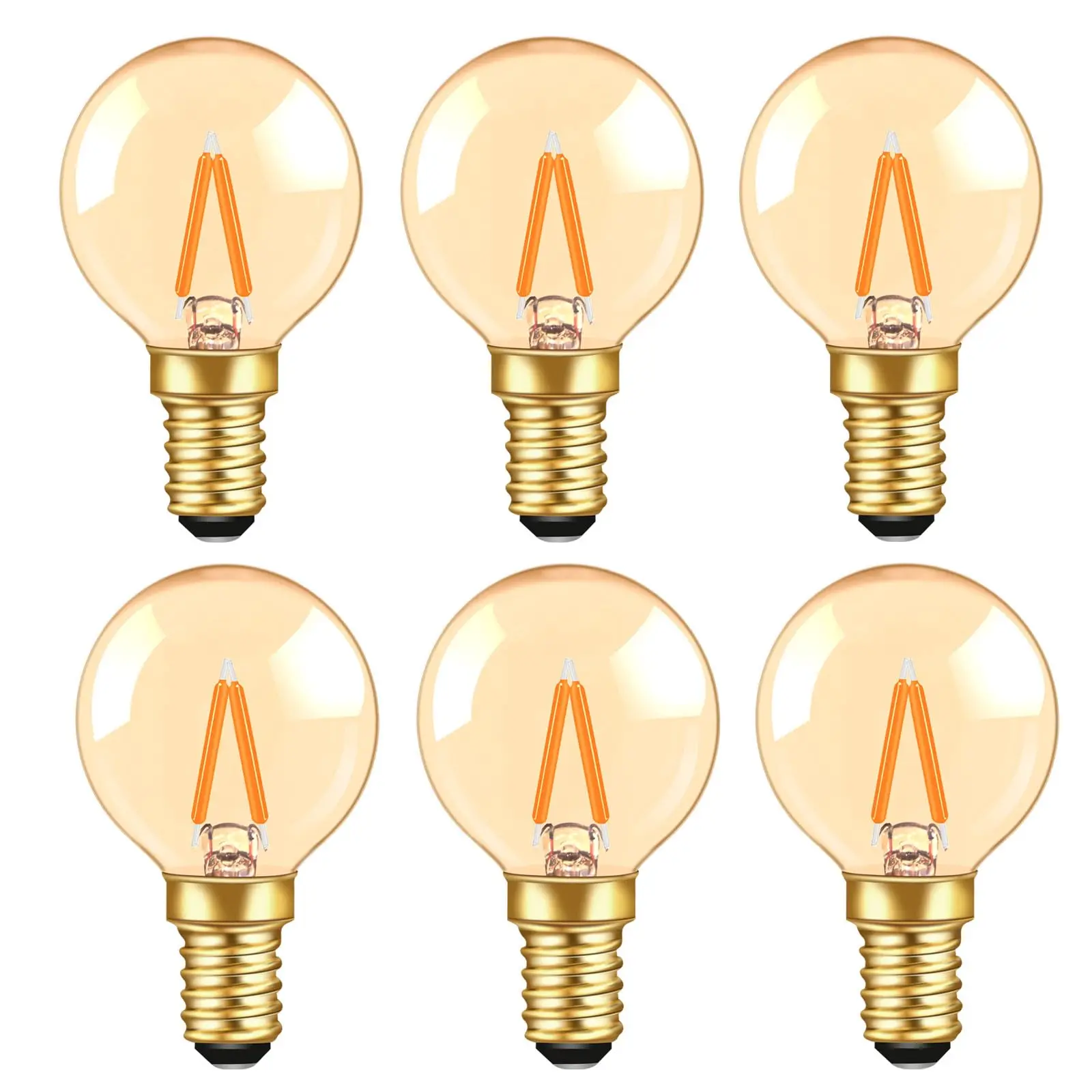 

LED Light E14 220V Gold Tint G40 Dimmable Globe Lamp Edison LED Filament String Light Bulb 1W 2200K E12 Decorative Home Lighting