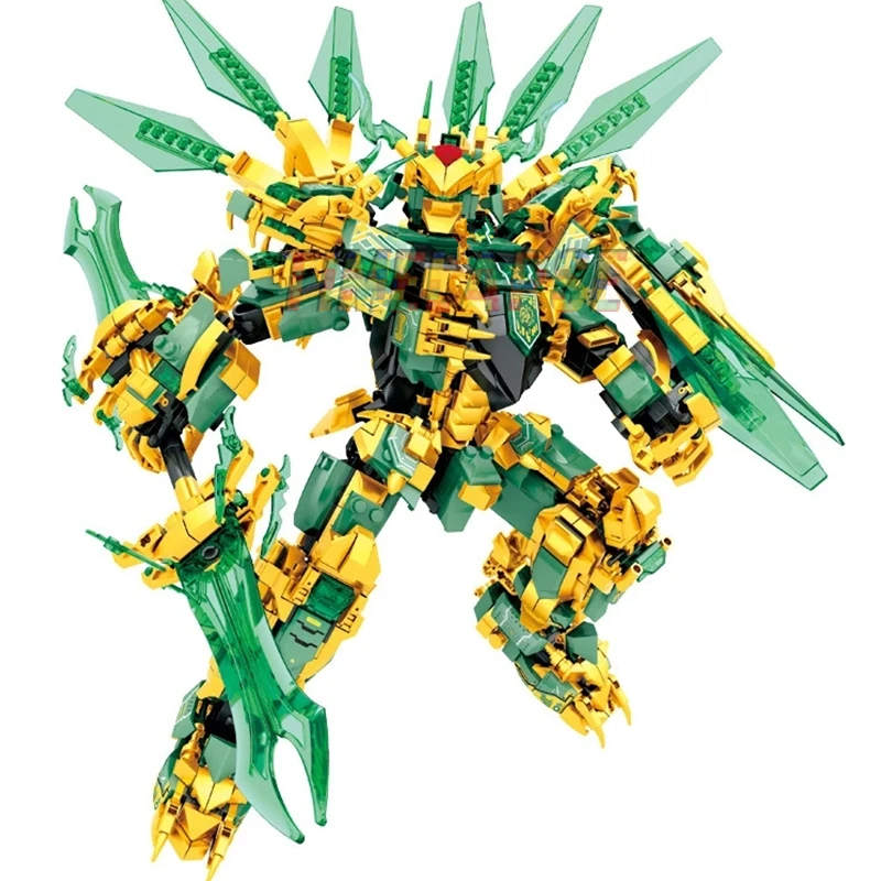 1618pcs Warrior Mechanical Titans Mechas Battle Robot Dragons Season 14 Building Blocks Classic Model Sets Bricks Kids Kits