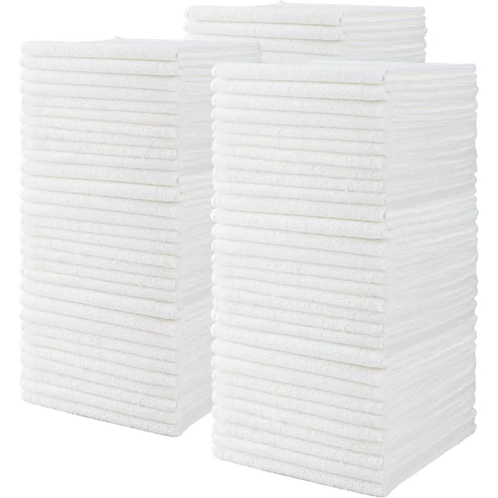 

90-Pack 14x14 Inch 280GSM Microfiber Cleaning Cloths - Non-Abrasive, Reusable, Washable for All-Purpose, Household, Car Washing,
