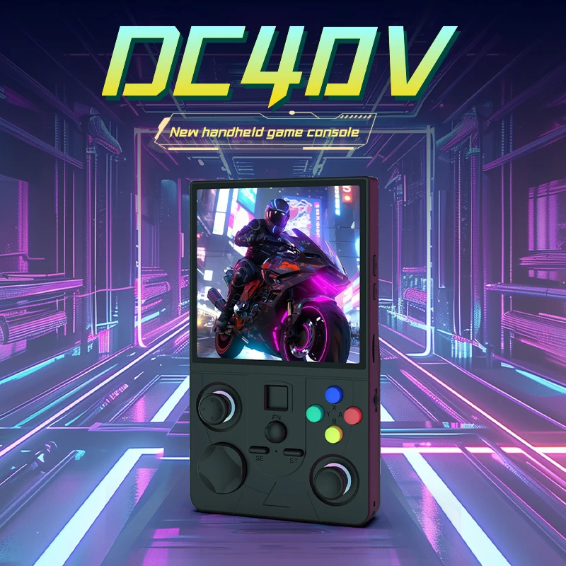 

DC40V Portable Handheld Video Game Console Open Source Linux System 4.0 Inch IPS Screen 2.4G WIFI Game Player with RGB Joysticks