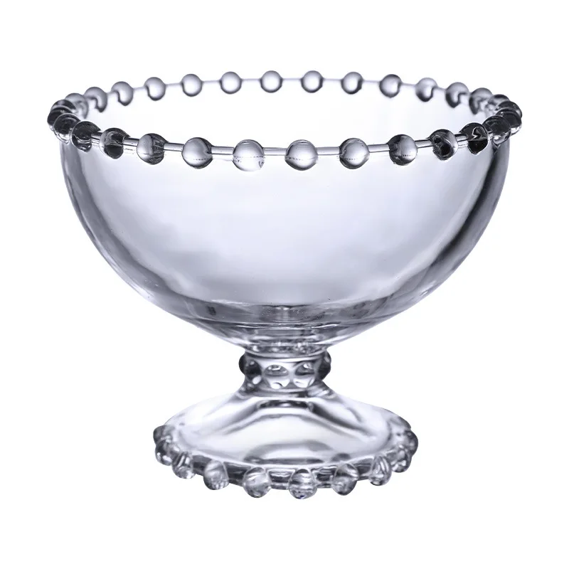 LMM niche bead point tall ice cream cup household summer high value dessert glass cup