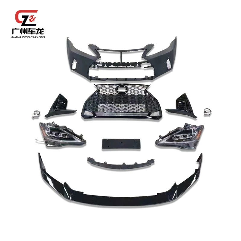 

For IS250 IS300 2006-2012 Upgraded to 2021 IS500 Front Bumper Equipped with daytime running lights Direct Car Body kit