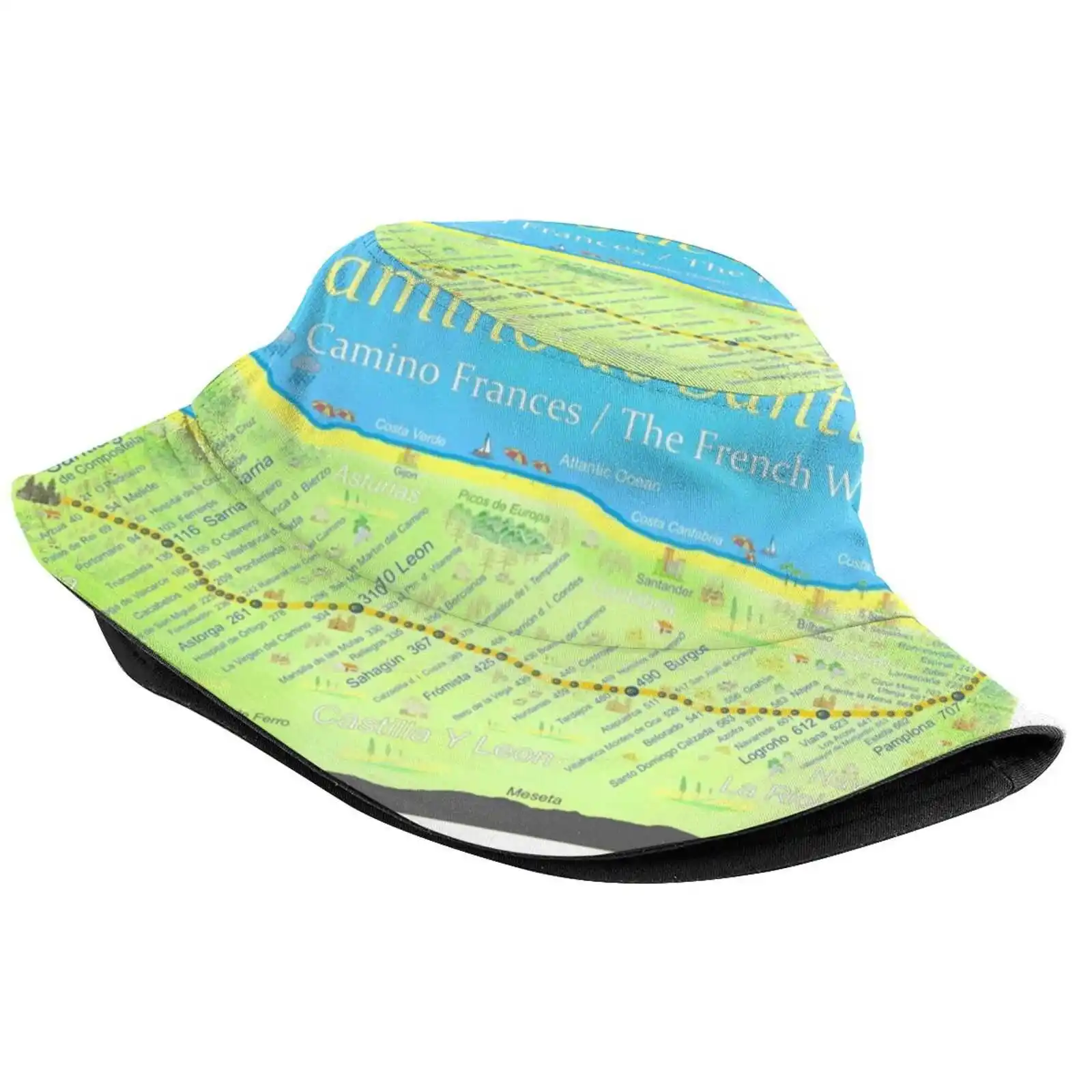 Camino De Santiago - Camino Frances / The French Way Sun Cap Fisherman Hat Bucket Hats Camino Frances French Way Camino De