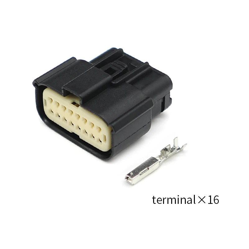 

33472-1601 Automotive waterproof connector male and female plastic shell butt plug, Molex type 16-pin female head