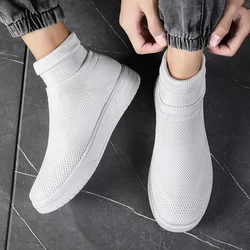 Sock Shoes for Men Spring 2026 New Couple Socks Breathable Mesh High Top Casual Shoes for Men One Foot Thick Soled Sneakers Men