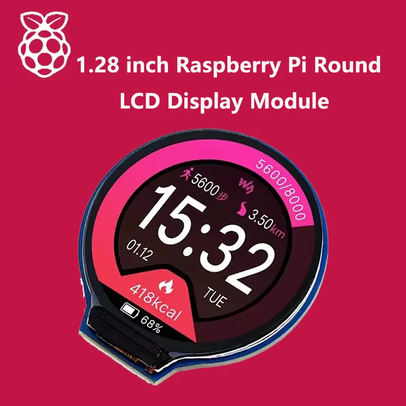 

Waveshare 1.28 inch Raspberry Pi Round LCD Display Module,65K RGB Colors,240*240 SPI Interface,Support Raspberry Pi