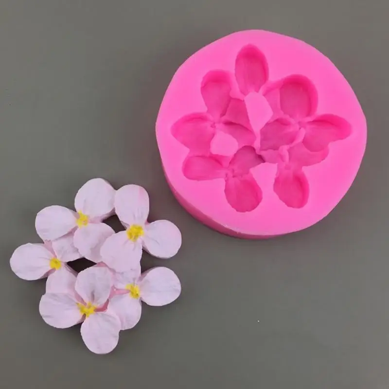แม่พิมพ์ซิลิโคนดอกไม้ 3D 3D สำหรับทำเค้กช็อคโกแลตปูนปลาสเตอร์เครื่องประดับศิลปะปูนปลาสเตอร์