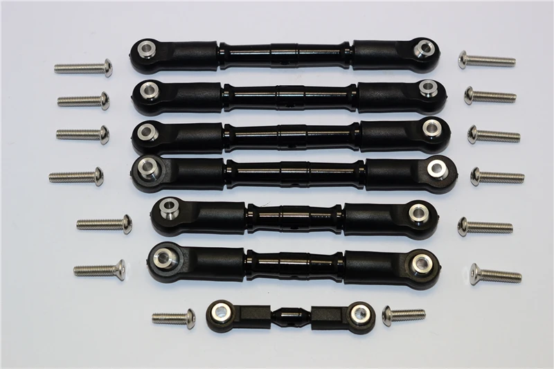 GPM ALUMINIUM COMPLETED TURNBUCKLES WITH PLASTIC BALL ENDS - 7PCS SET (FOR SLASH 4X4 / TELLURIDE)