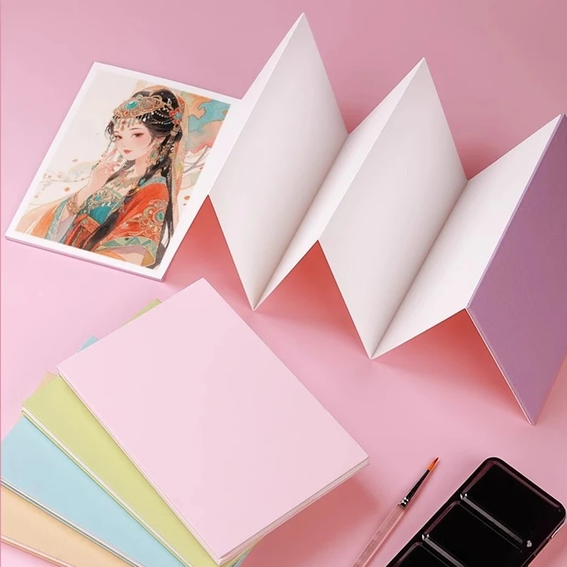 

Watercolor Paper Thickened 300g Fine Line Hand Painted Folded Watercolor Book Art Drawing Painting Organ Sketch Book Art Supplie