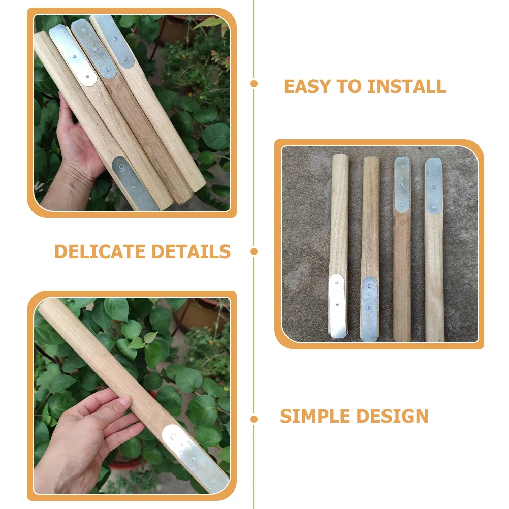 

Wood Axe Handle Replacement Sturdy Wood Iron Material Smooth Grip Ideal for Firewood Branches Cutting Outdoor Axe Handle