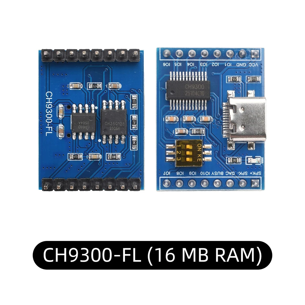 CH9300 Audio-Sprachmodul mit 10 Tasten für Einzelsteuerung der Wiedergabe, unterstützt MP3-Hardware-Dekodierung, Typ-C USB, 4 MB/16 MB/TF-Karte – Detail 11