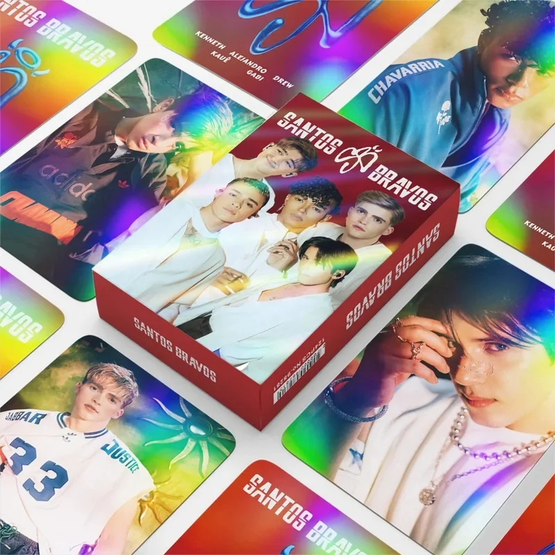 124Pcs/Set Idol SANTOS BRAVOS New Series Flash Cards Lomo Cards And Sticker Postcard Drew Kaue Alejandro Gabi Kenneth Fans Gifts