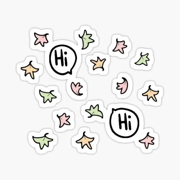 Heartstopper Charlie And Nick Hi  5PCS Stickers for Bumper Decor  Car Room Anime Decorations Home Cartoon Laptop Stickers Wall