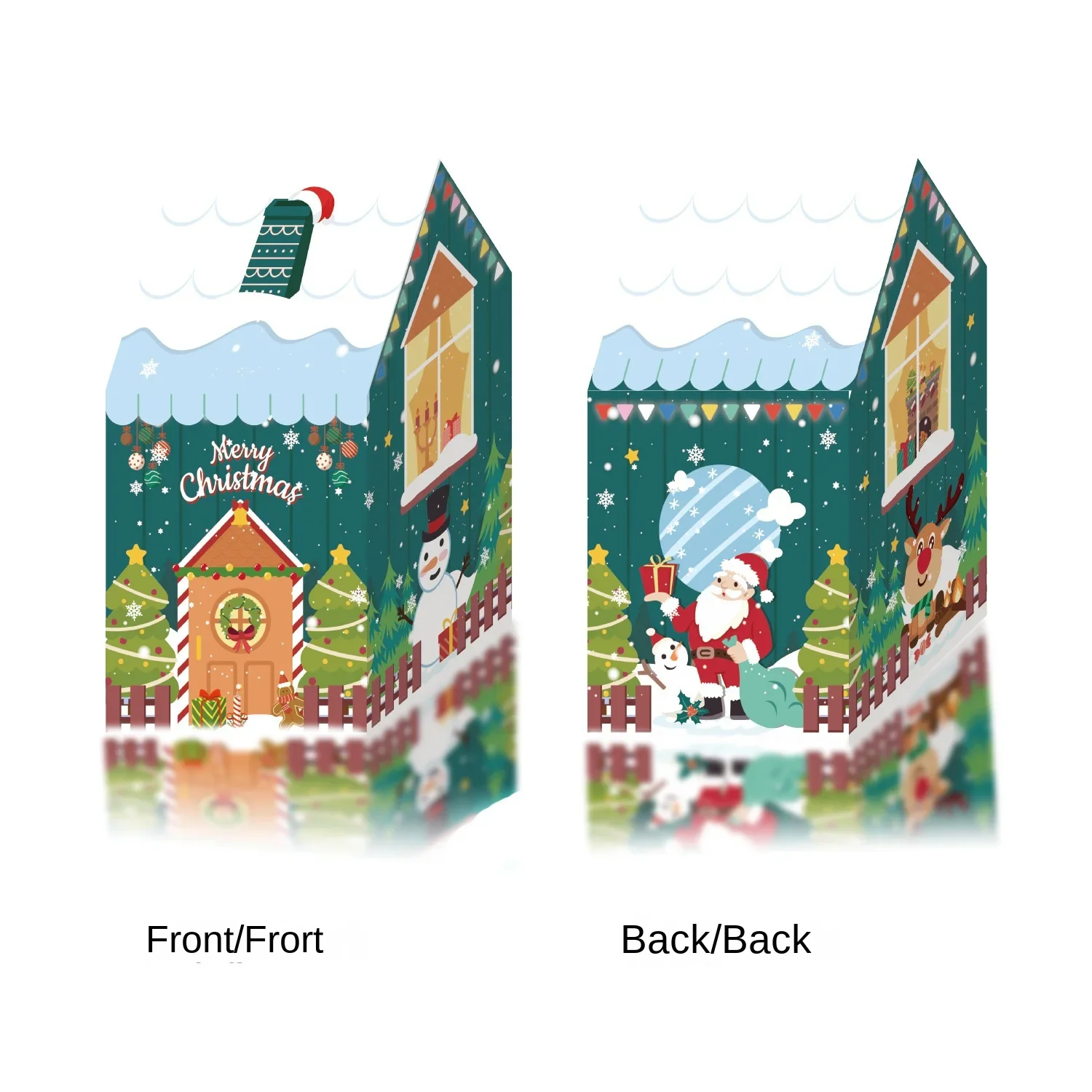 Christmas House Shape Candy Gift Box