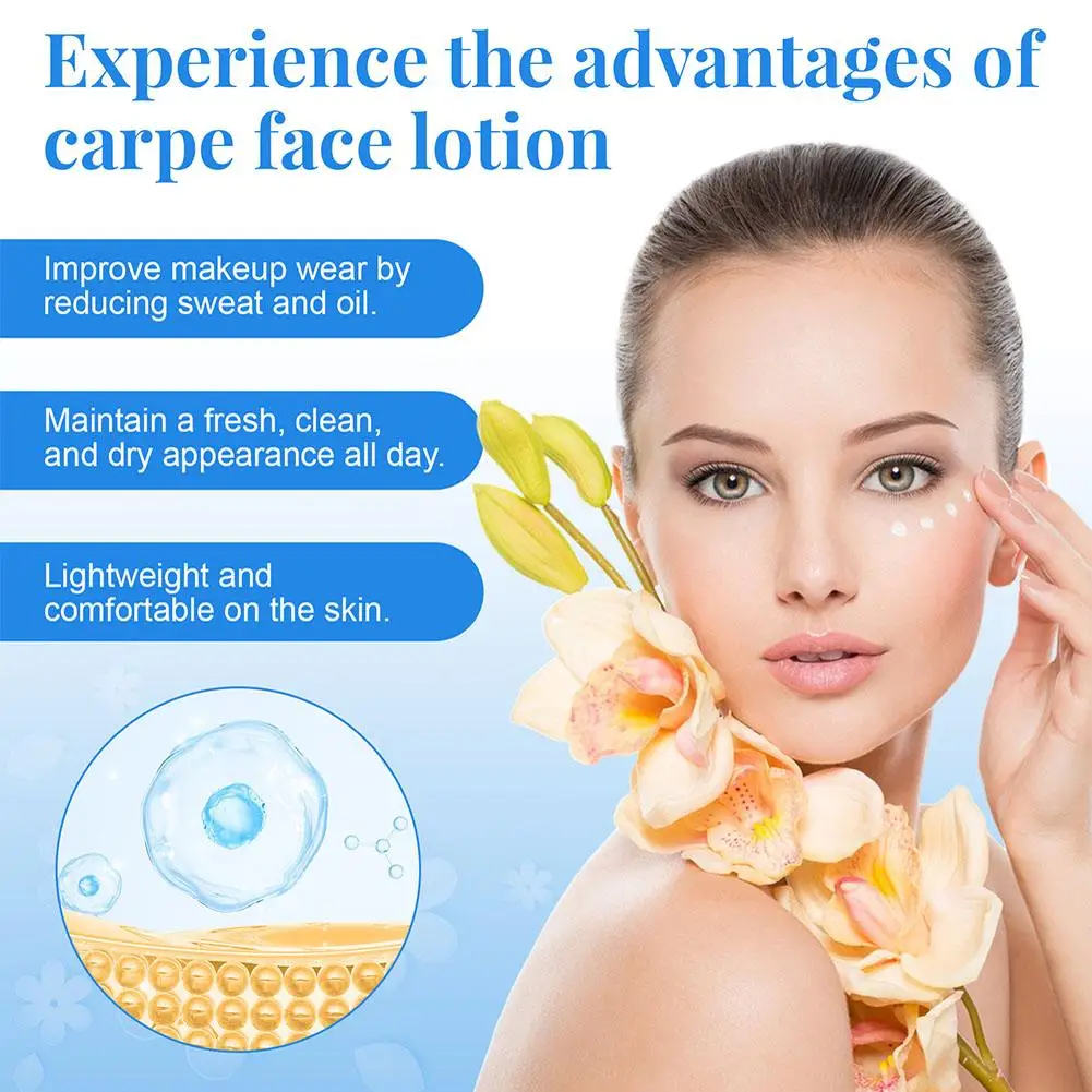 Sweat Absorbing Face Lotion Antiperspirant Stay Dry For Face Forehead Scalp Sweat Blocker Face Lotion