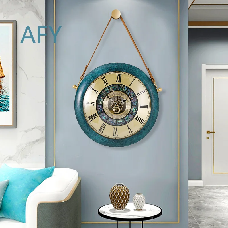Luxury Copper Wall Clock for Modern Living Room Home Decor Artistic Decorative Clock for Contemporary Interiors Stylish