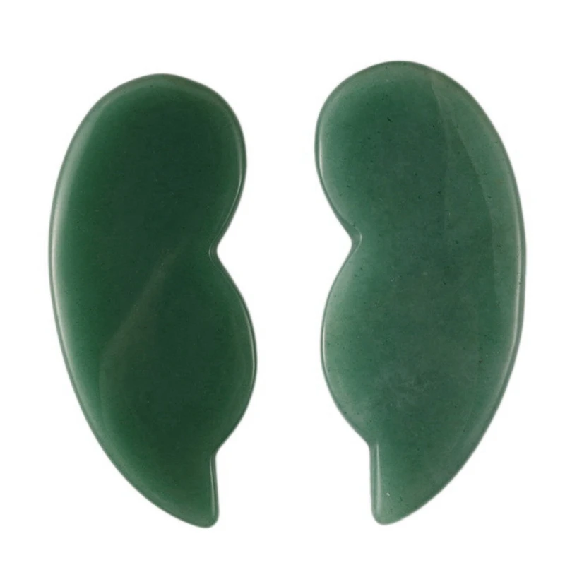 1Set rullo per massaggio facciale Guasha Board Double Heads Natural Jade Stone Face Lift Body Skin Jade Roller