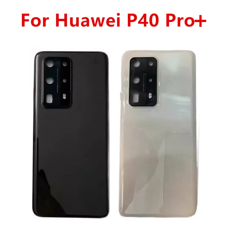 P40Pro+ Battery Back Cover For Huawei P40 Pro Plus Rear Housing Glass Case Replace Phone Repair Spare Part + Camera Lens