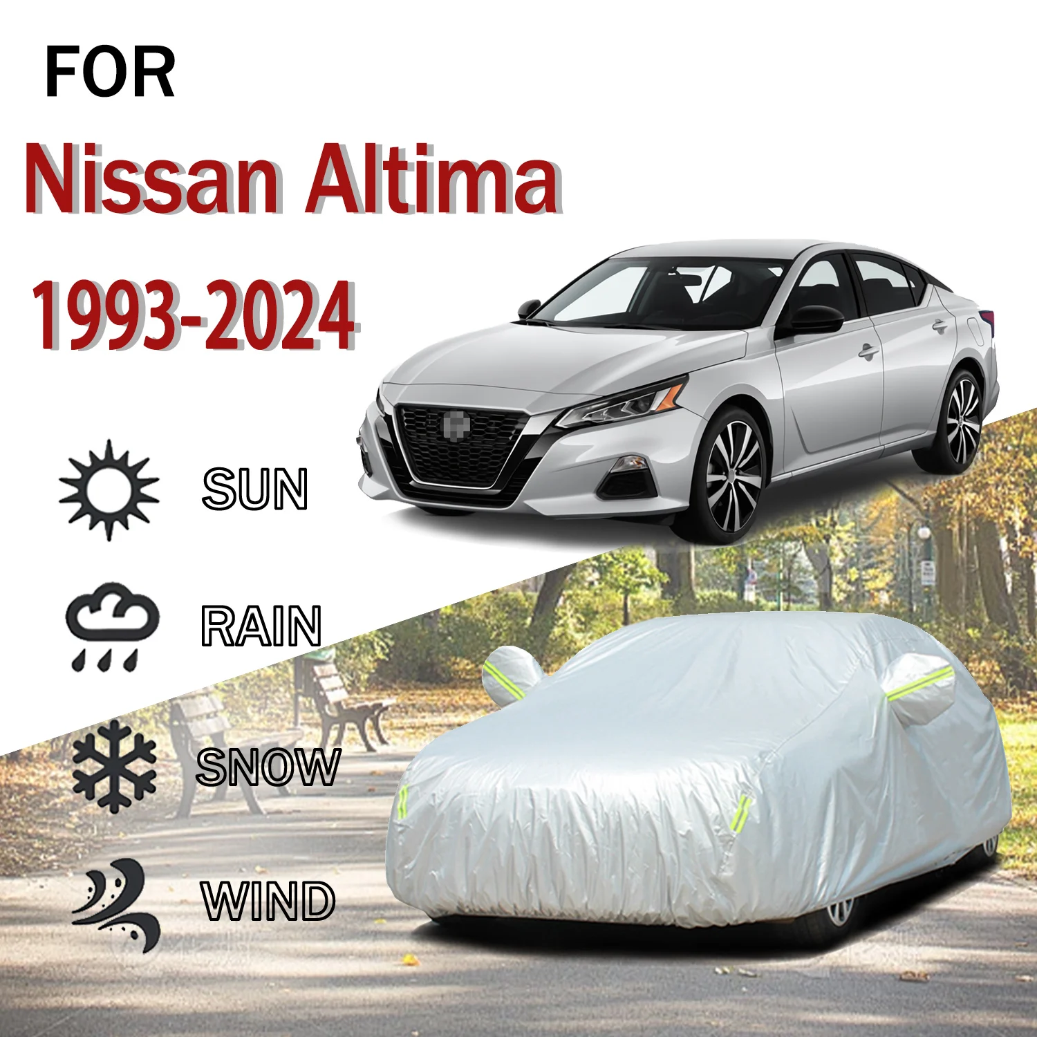 

For Nissan Altima 1993-2024 Outdoor Protection Full 190T Car Covers Snow Cover Sunshade Dustproof Exterior Car accessories