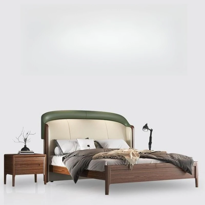 

Beech all solid wood leather soft bag 710 bedding, durable