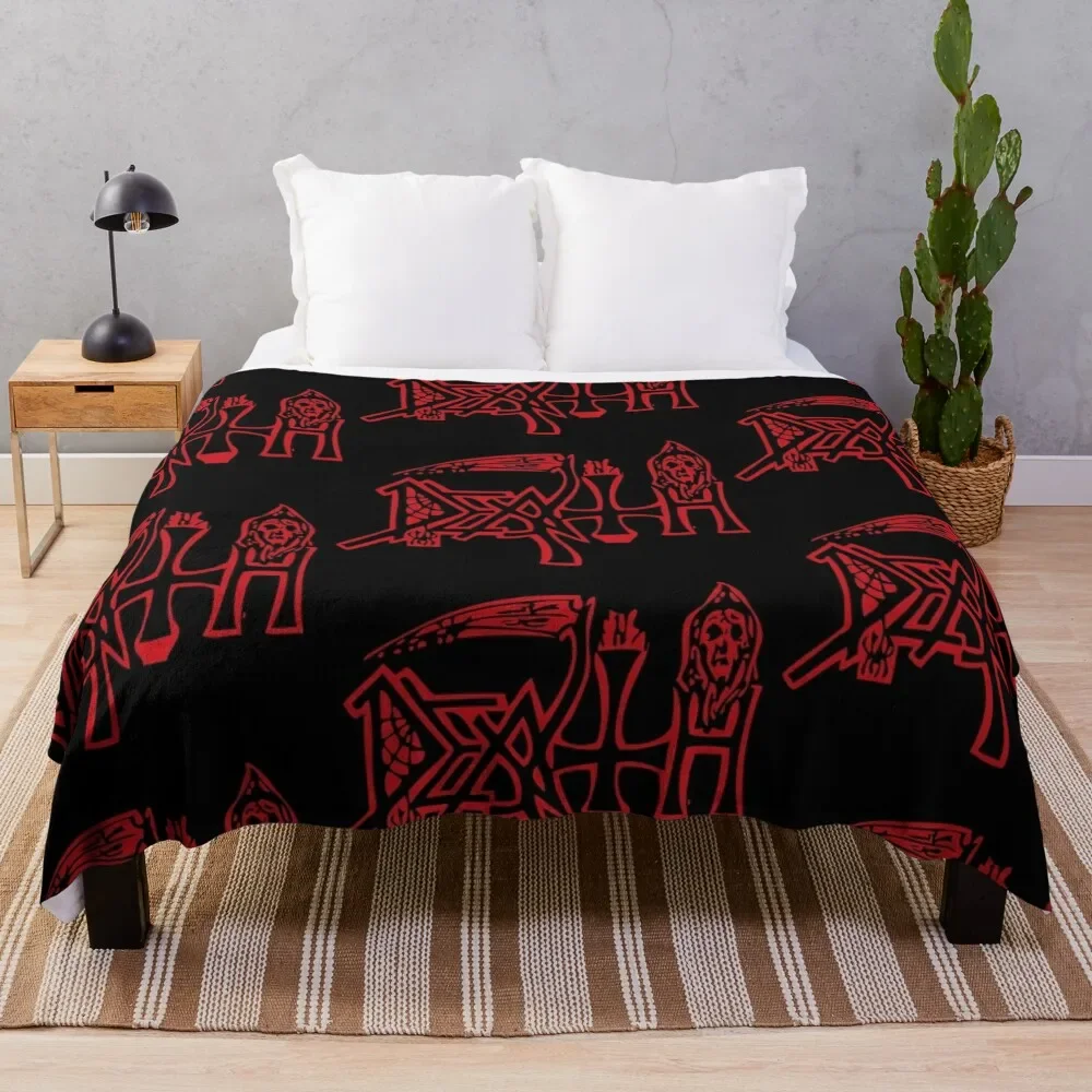 

DEATH LOGO Throw Blanket For Sofa Thin Luxury Thicken Camping for winter Blankets